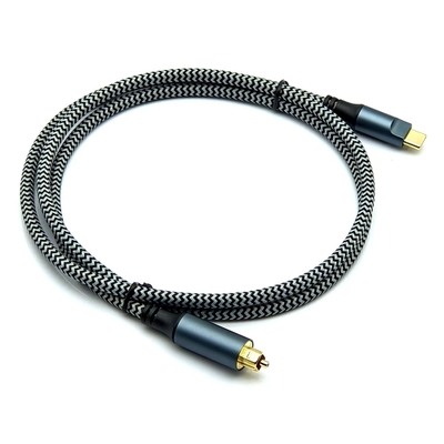 Warm verkoop Toslink Audio-optische kabel met Type-C Mannelijke en vergulde connectoren voor kristalhelder geluid