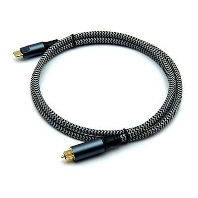 Warm verkoop Toslink Audio-optische kabel met Type-C Mannelijke en vergulde connectoren voor kristalhelder geluid