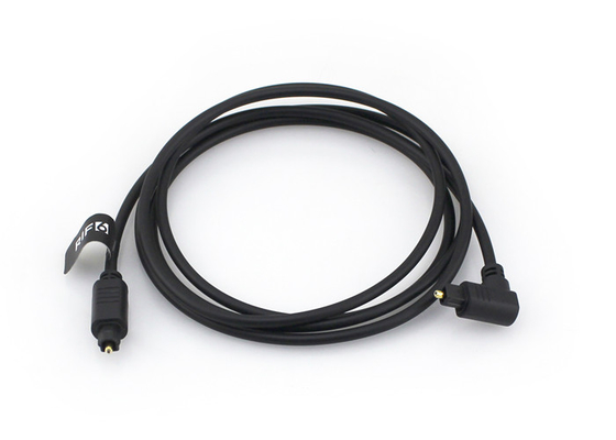Het goud plateerde 4.0mm 90 Graad Optische Kabel, Audio de Optische Vezelkabel van Toslink