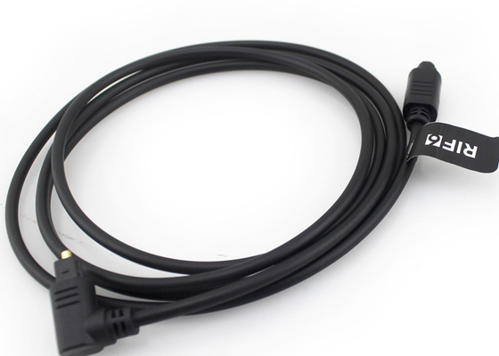 Het goud plateerde 4.0mm 90 Graad Optische Kabel, Audio de Optische Vezelkabel van Toslink