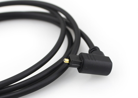 Het goud plateerde 4.0mm 90 Graad Optische Kabel, Audio de Optische Vezelkabel van Toslink