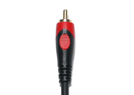 De dubbele Hoofd Audiokabel van 2rca, de Digitale 3,5 Mm Audiokabel van TV DVD