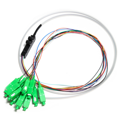SC APC 12core Fanout Glasvezel Pigtail SM Simplex 1.5M Optische Vezel Pigtail/Planar Lightwave Circuit splitter