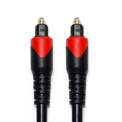Rode Toslink Digitale Kabel OD4.0 Glasvezelkabel Patchcord Plated PVC Ronde Connector Voor Thuis plaer CD Soundbar