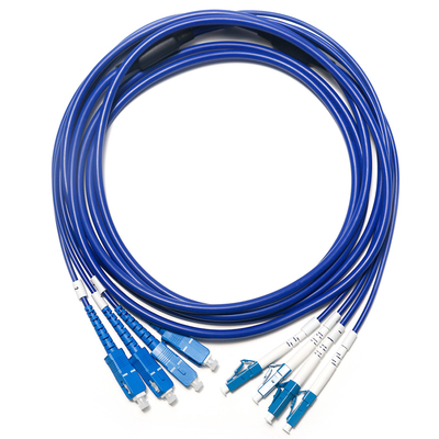 SC LC Glasvezel Patchkabel Multimode Dual-Core OM3 4/4 10G voor Survailiance WLAN LAN