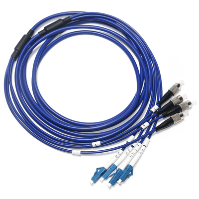 Fiber Optic Patch Cord Muti-Core Mode OM4/OM5 4/4 SC LC voor Survailiance WLAN LAN