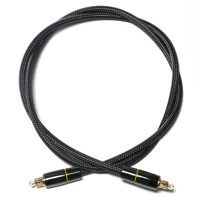 Toslink Toslink Glasvezelkabel Nylon Geweven Net Plated Koper Gouden Rand Connector 1.2M Voor Subwoofer Speaker