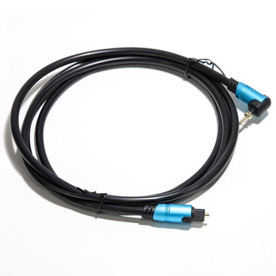 TOSLINK Blue Digital Audio Glasvezel Aluminium Metal Shell Aangesloten Versterker Voor Subwoofer Speaker Soundbar 0.8M
