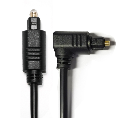 Fabrieksoutlet Toslink Digitale audiokabel Zwart OD4.0 Vierkant Interface 90° 0,5M voor mini Player-soundbar