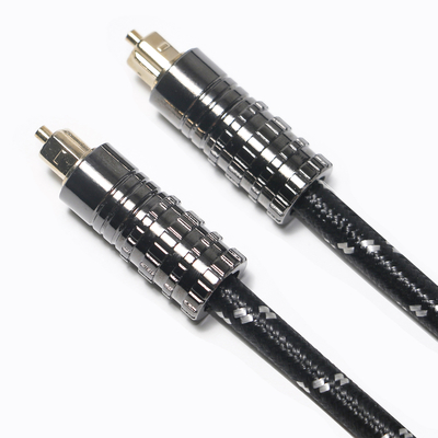 Toslink Digitale Optische Audio Kabel OD5.0 Knited Touw Verguld Met Zwarte Geweven Shell Voor Versterker Soundbar 1.5M 3M 5M
