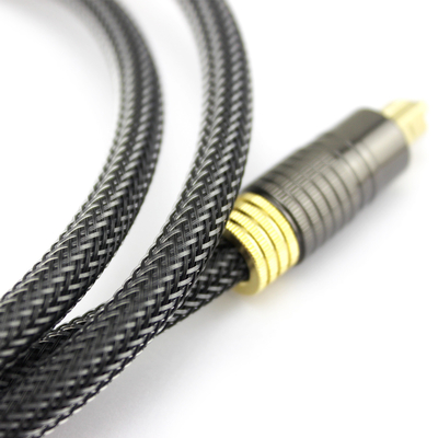 Factory Outlet Premium digitale optische audio Toslink 24K vergulde gouden gebreid touw 1.2M