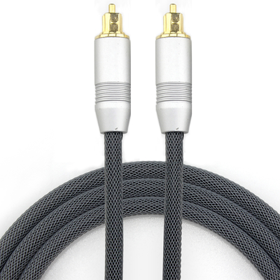 [Factory Outlet] Toslink Vergulde Gouden Zilveren Poort Gebreid Touw Voor Audiofiele HiFi Subwoofer Luidspreker 1.2M 2M