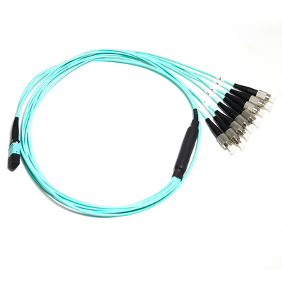 MTP/MPO Blue Hybrid Trunk-kabel FC/MPO 8/1 12C-connector Voor apparatuurtest
