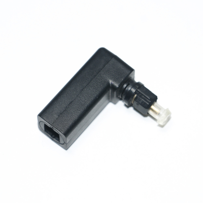 Toslink Female naar Toslink Male Optische 90 Graden Haakse Audio Kabel Adapter Stereo Audio Converter 360 Draait