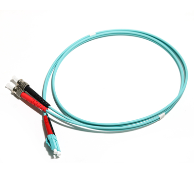 Duplexlan van Multimode Vezel Optische Koord OD3.0 OM3 0.8M 1.5M 2M For WLAN van 10G lc-ST