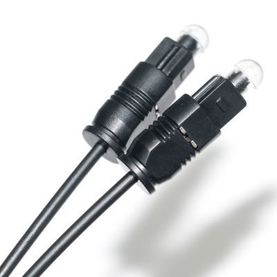 Outlet Digitaal optisch audiokabel Toslink Digitaal optisch SPDIF Ultra dun PVC touw Goud geplatte stofdop