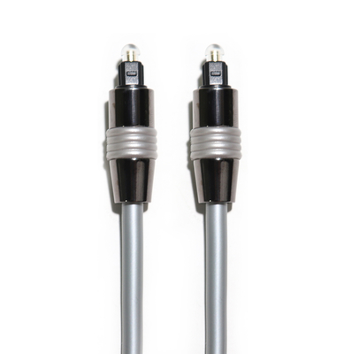 Van het de Optische Vezelod5.0 de Zilveren Kabel Geplateerde Aluminium van de Toslinkkabel Inkt Zwarte Shell For Amplifier Soundbar 1.5M 3M 5M