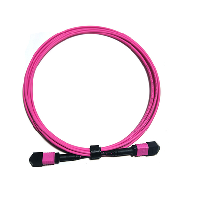 MPO/PC 12 Core OM4 Fiber Patch Cord MPO Fiber Optic Trunk Cable