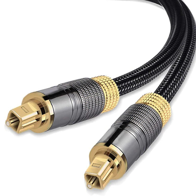 24K verguld Toslinkkabel 1m 2m 3m 5m 7.5m 10m Digitaal Audio Glasvezel Optisch Kabel Toslink Mannelijk tot Mannelijk Optisch Kabel