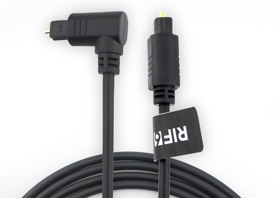 Het goud plateerde 4.0mm 90 Graad Optische Kabel, Audio de Optische Vezelkabel van Toslink