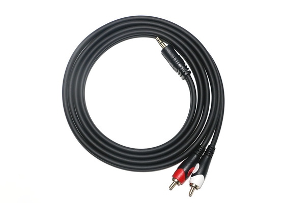 De dubbele Hoofd Audiokabel van 2rca, de Digitale 3,5 Mm Audiokabel van TV DVD